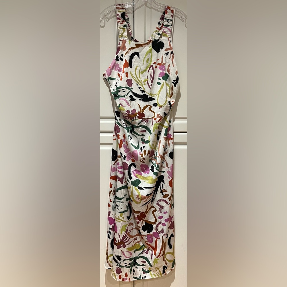 En Saison Size 2X Midi Dress Exclusive Print Brushstroke Hazel Abstract NWT